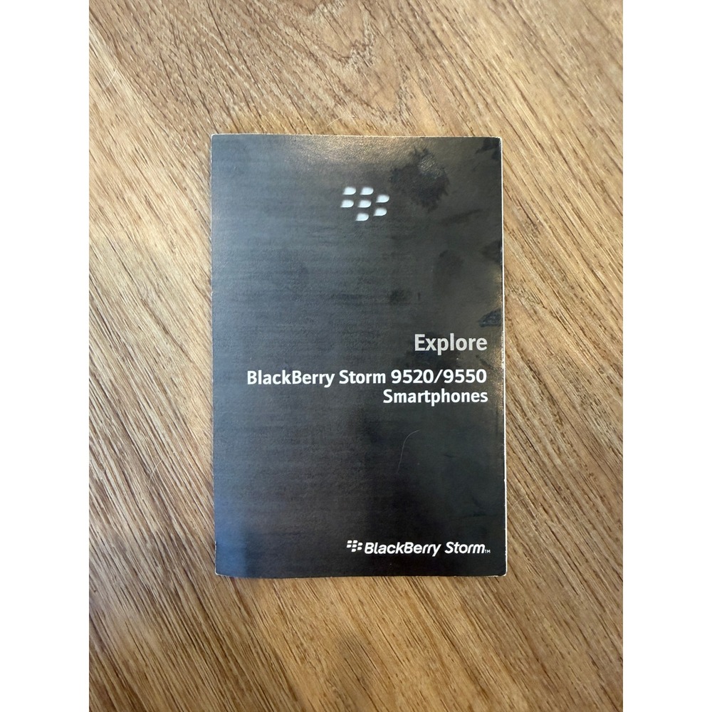 BlackBerry Storm Explore User Guide Smartphone Manual Booklet